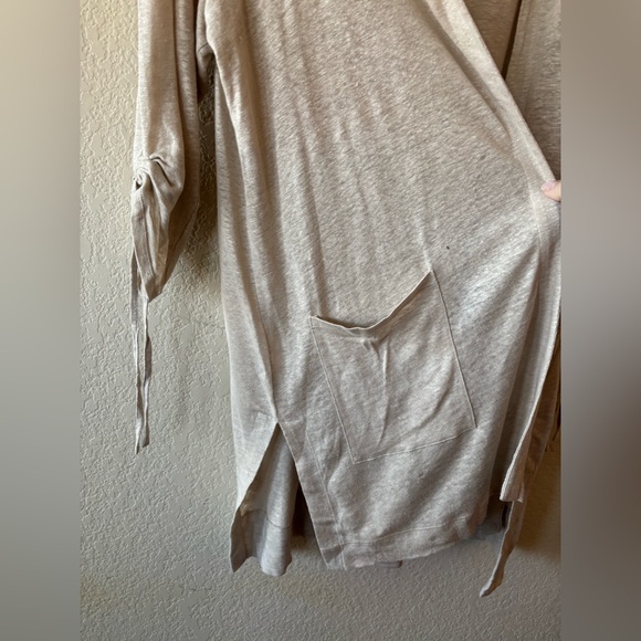 J. Jill Love Linen 100% Linen Open front Cardigan Cream 1X - Picture 2 of 9